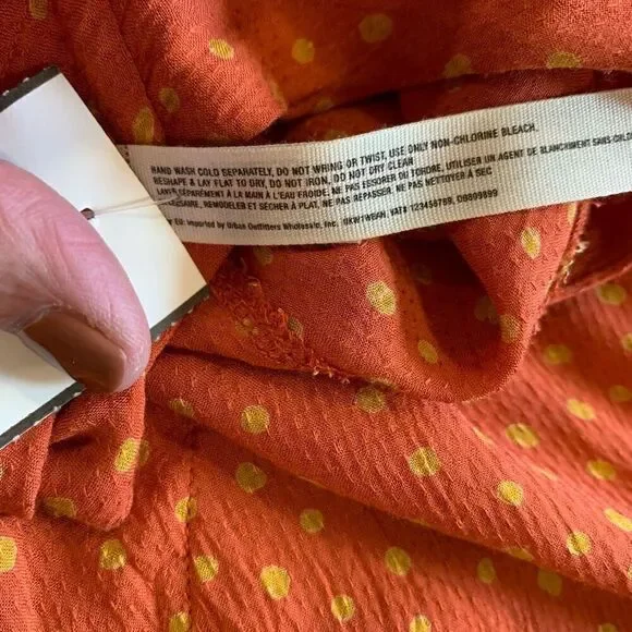 Free People Intimately Blousy Bodysuit Surplice Front Flouncy L/S Lace Trim - Picture 8 of 12